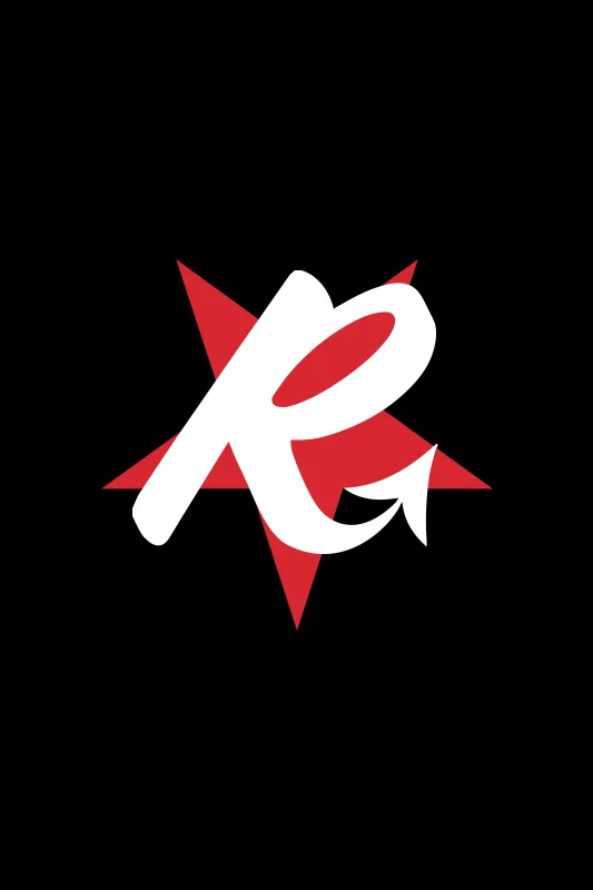 The rocky Icon on a black background.